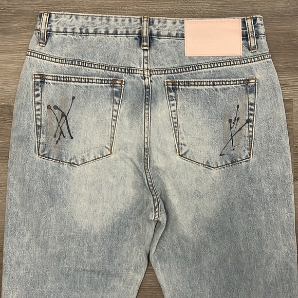 One Teaspoon Charlie Slim High Waist Flared Jeans, Fleetwood Artiste - Picture 10 of 12